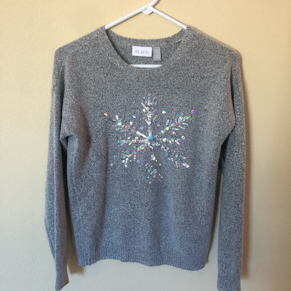 Silver snowflake sweater